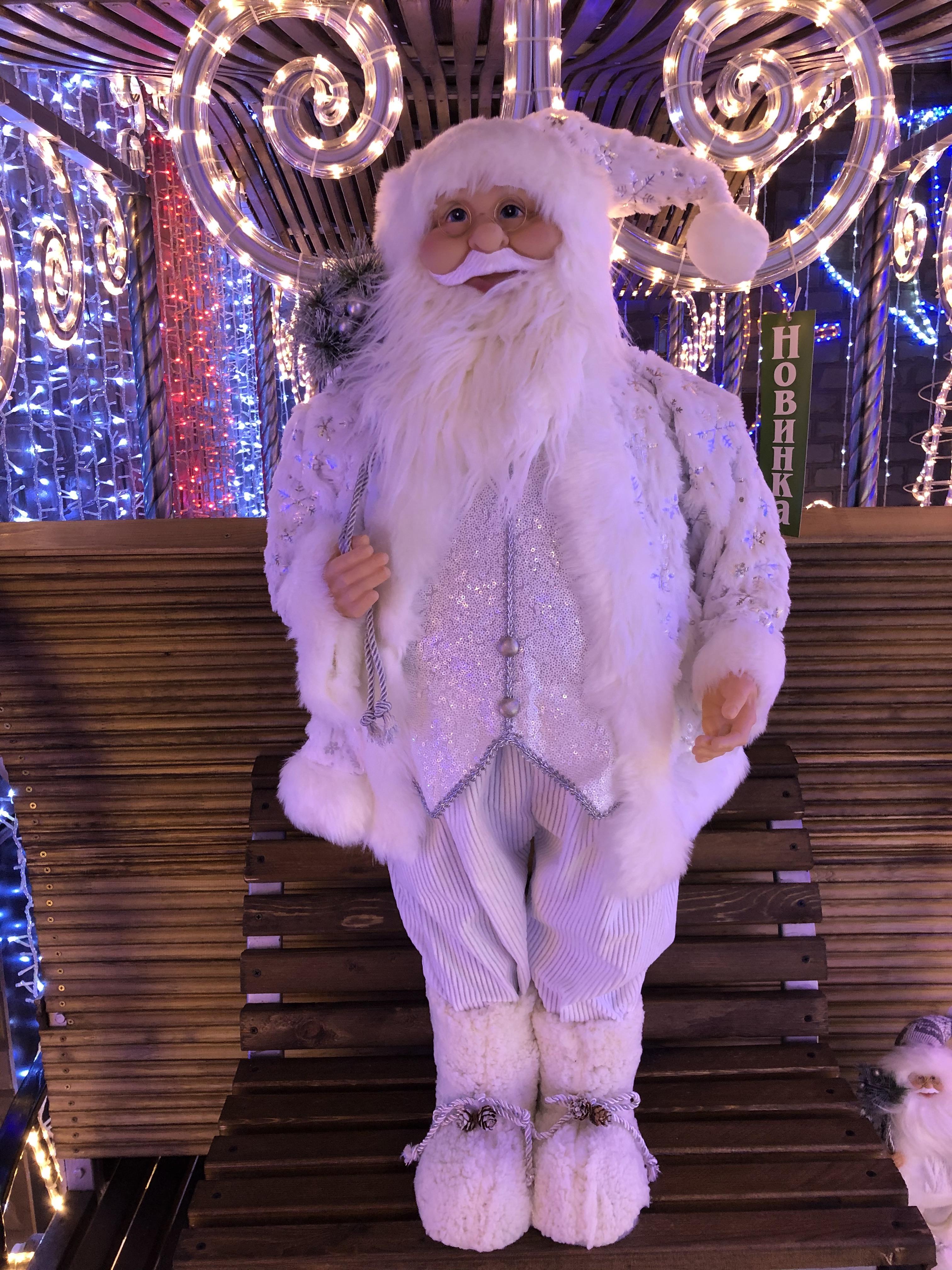 Кукла"Санта Клаус (белый) 92 см