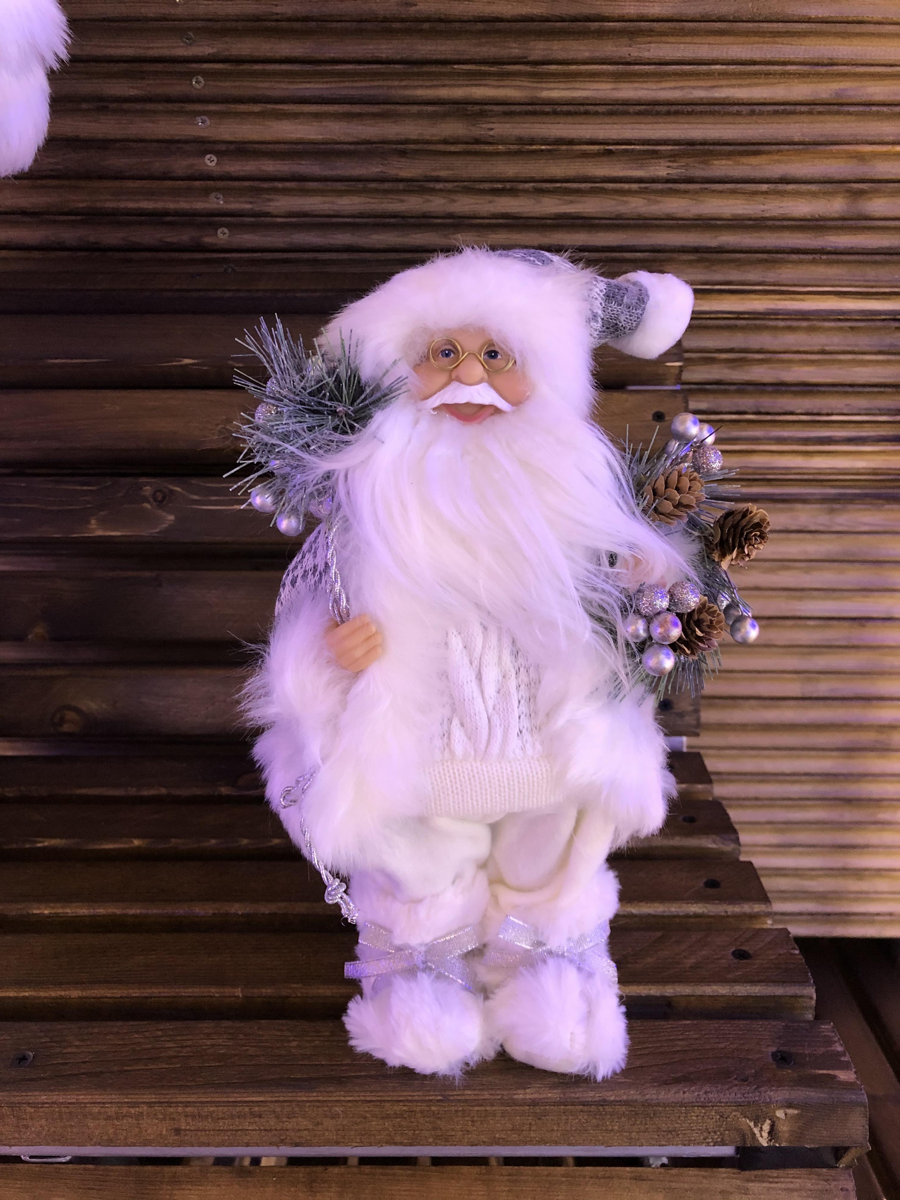 Кукла "Санта Клаус"(белый)30см