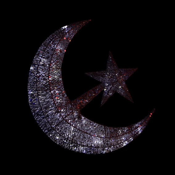 Светодиодная звезда со звездой металлическая белая холодная 