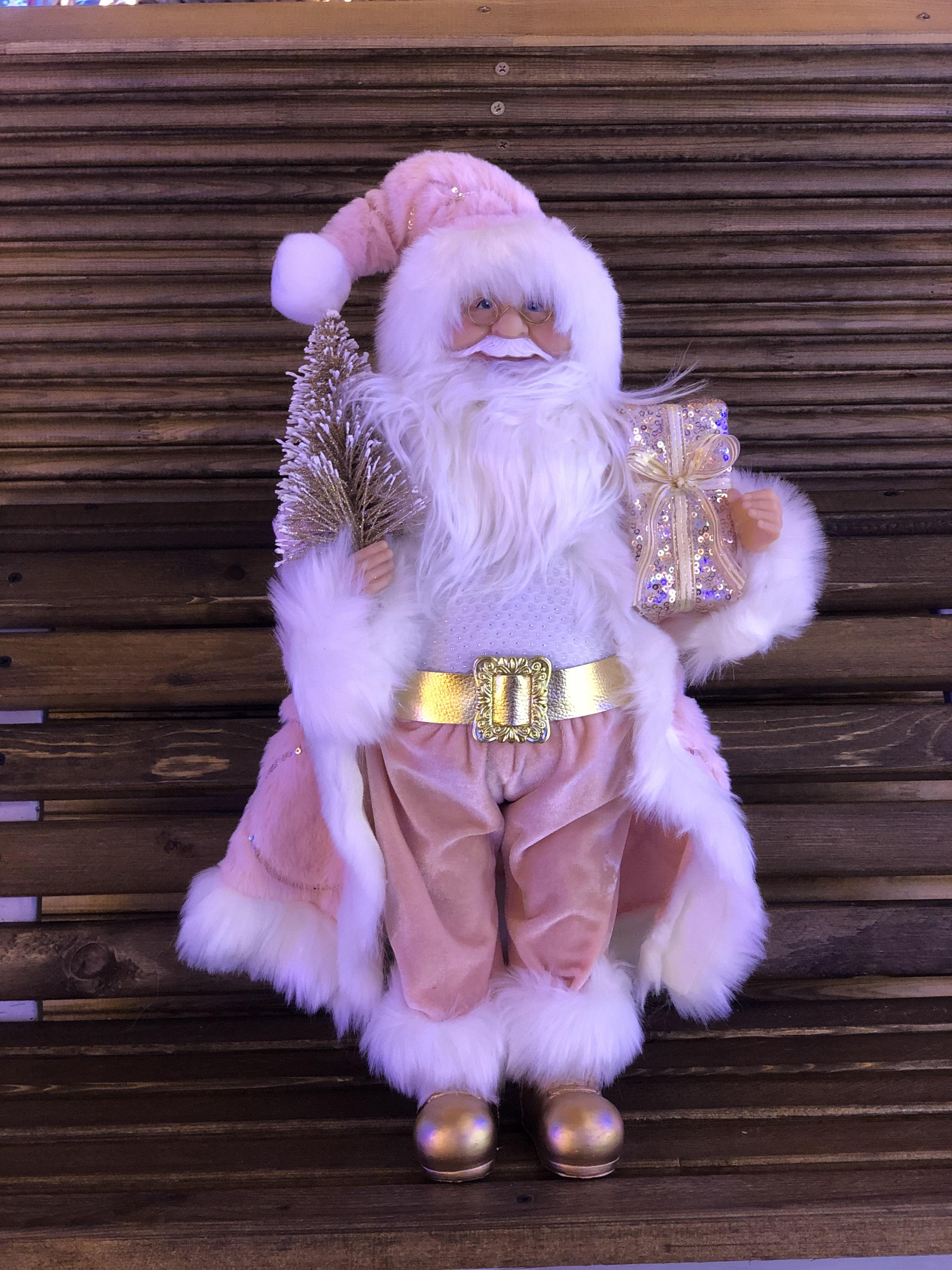 Кукла" Санта Клаус" 48см(розовый)