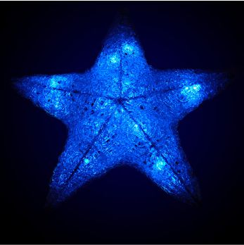 Звезда акриловая синяя 