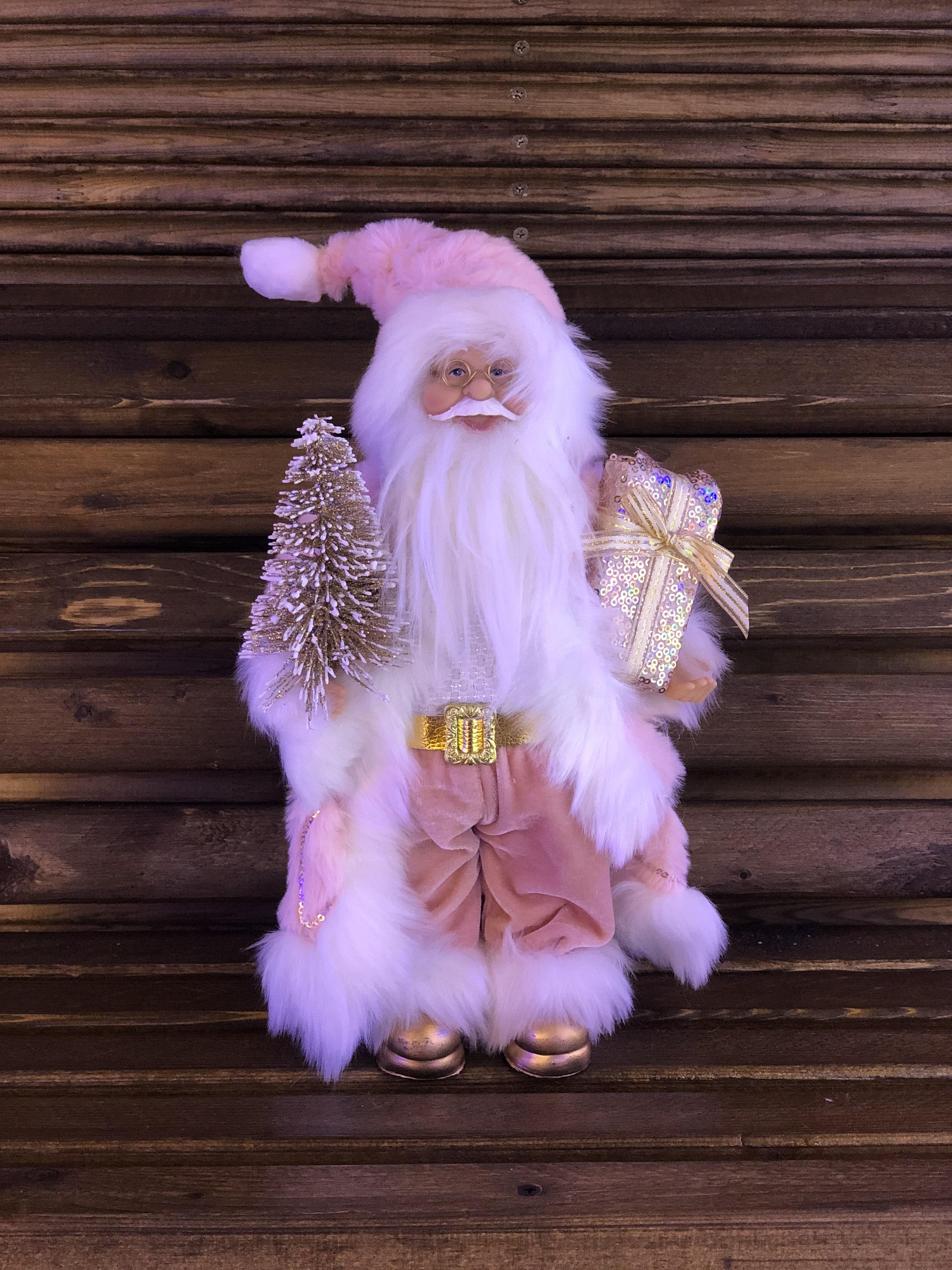 Кукла"Санта Клаус" 30 см (розовый)